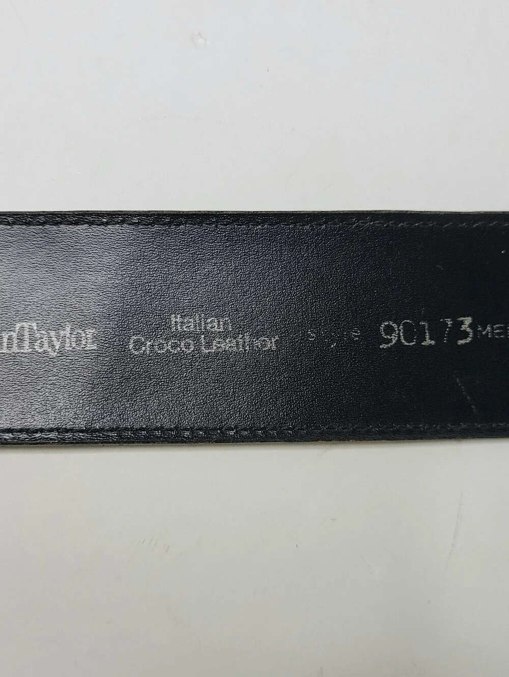 Ann Taylor Italian Croc Print Genuine Leather Vintage Belt